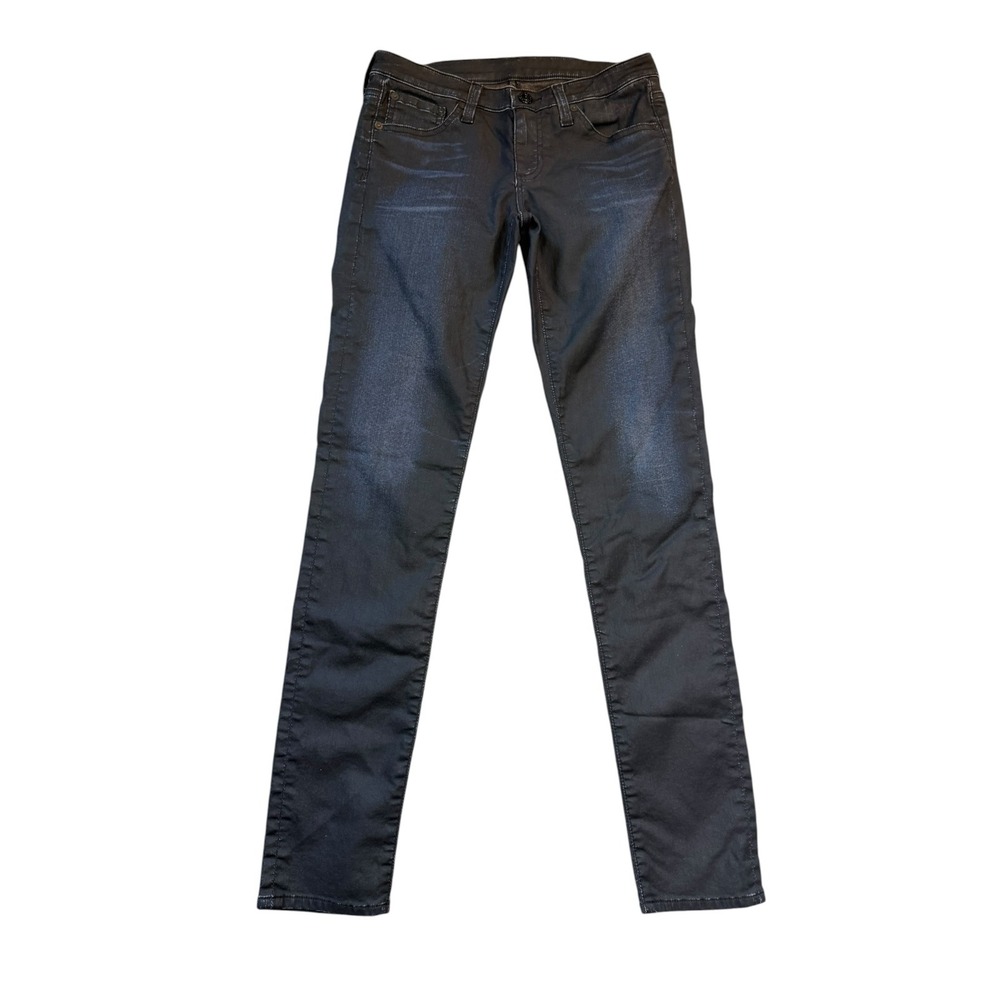 AG Adriano Goldschmied The Legging Coated Skinny Jeans Dark‎ Wash 4 27 Sample